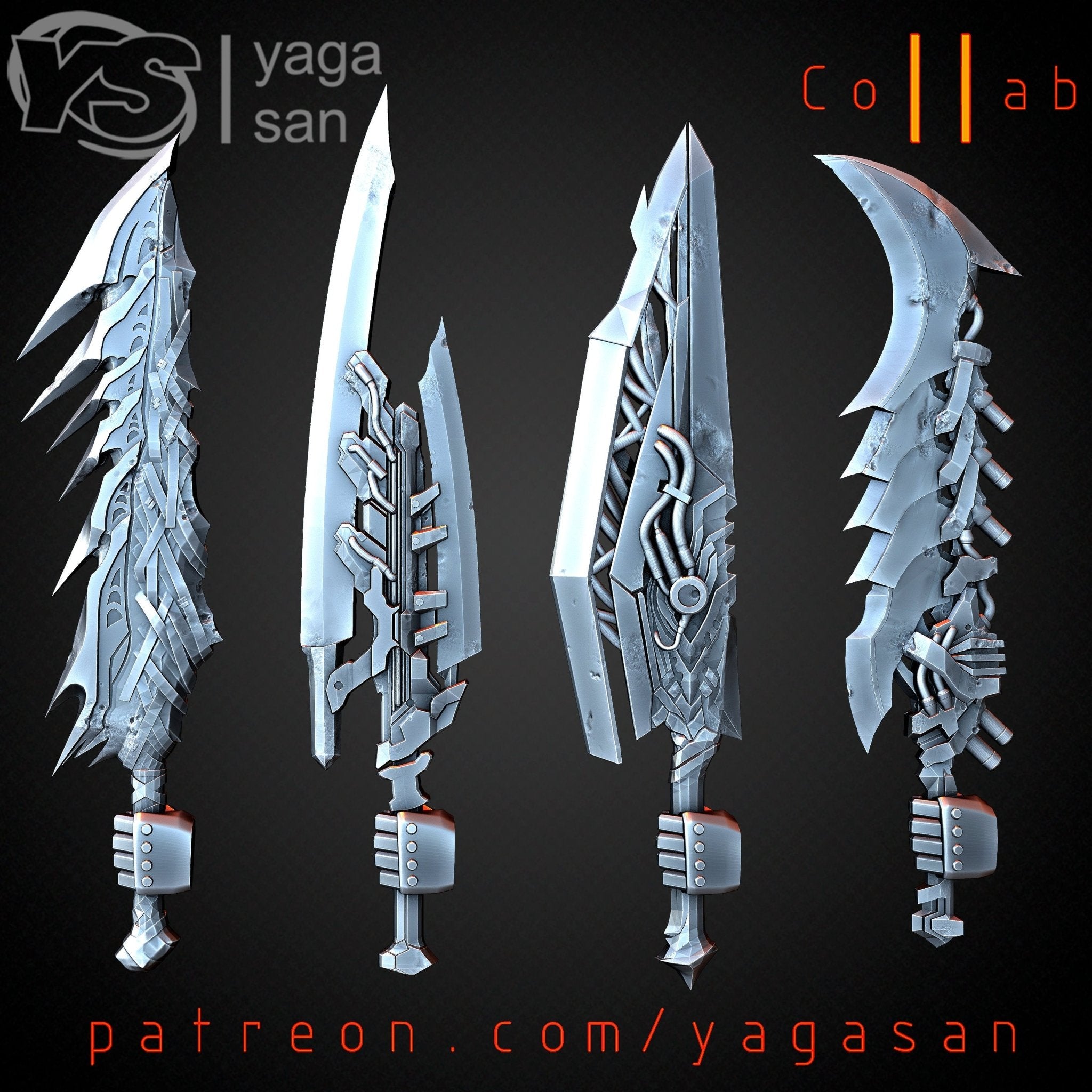 CW Heavy Power Swords Pack – Trisagion Models