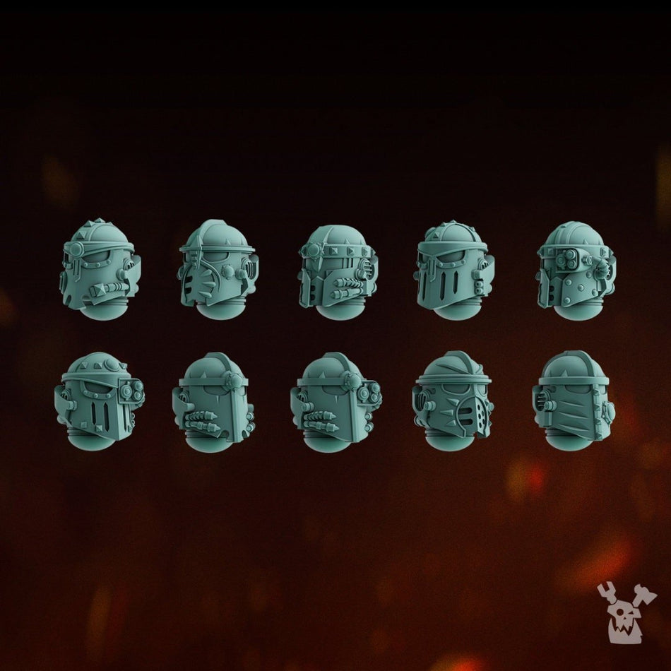 Lunar Knights Head Set x10 - Trisagion Models