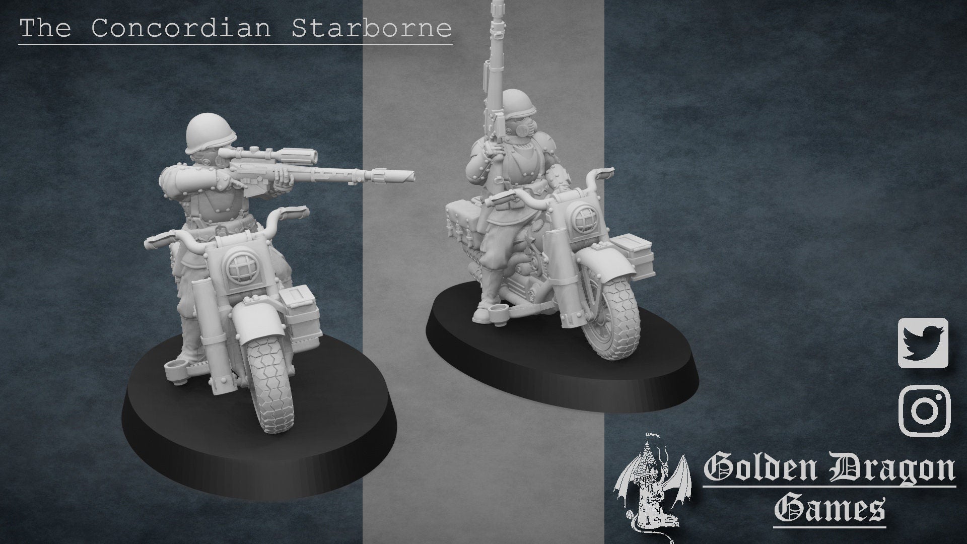 Motorcycle Corps Concordian Starborne Squad Death Riders - Trisagion Models