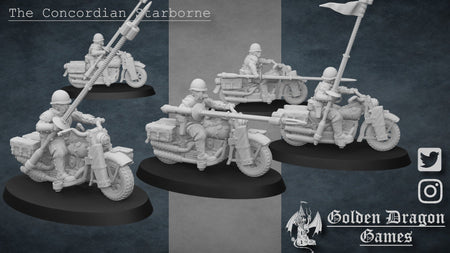 Motorcycle Corps Concordian Starborne Squad Death Riders - Trisagion Models