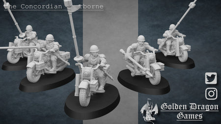 Motorcycle Corps Concordian Starborne Squad Death Riders - Trisagion Models