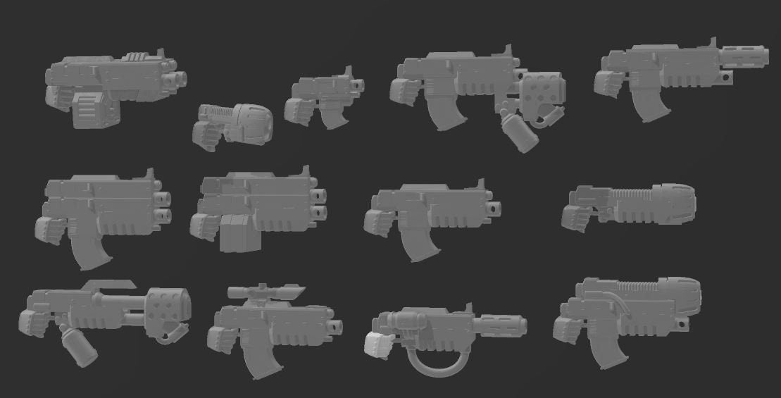 Ranged Weapons KitBash Pack - Trisagion Models