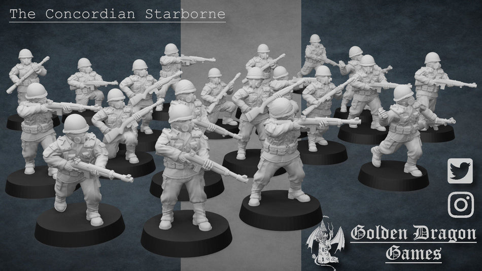Rear Echelon Infantry Concordian Starborne - Trisagion Models