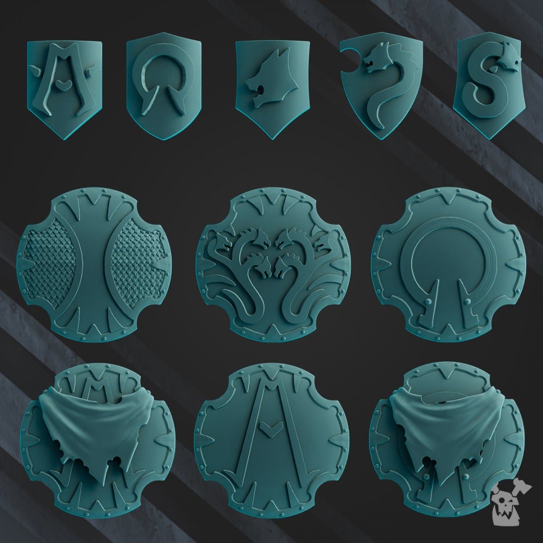 Shields & Shoulder Guards - Scylla Legion - Trisagion Models