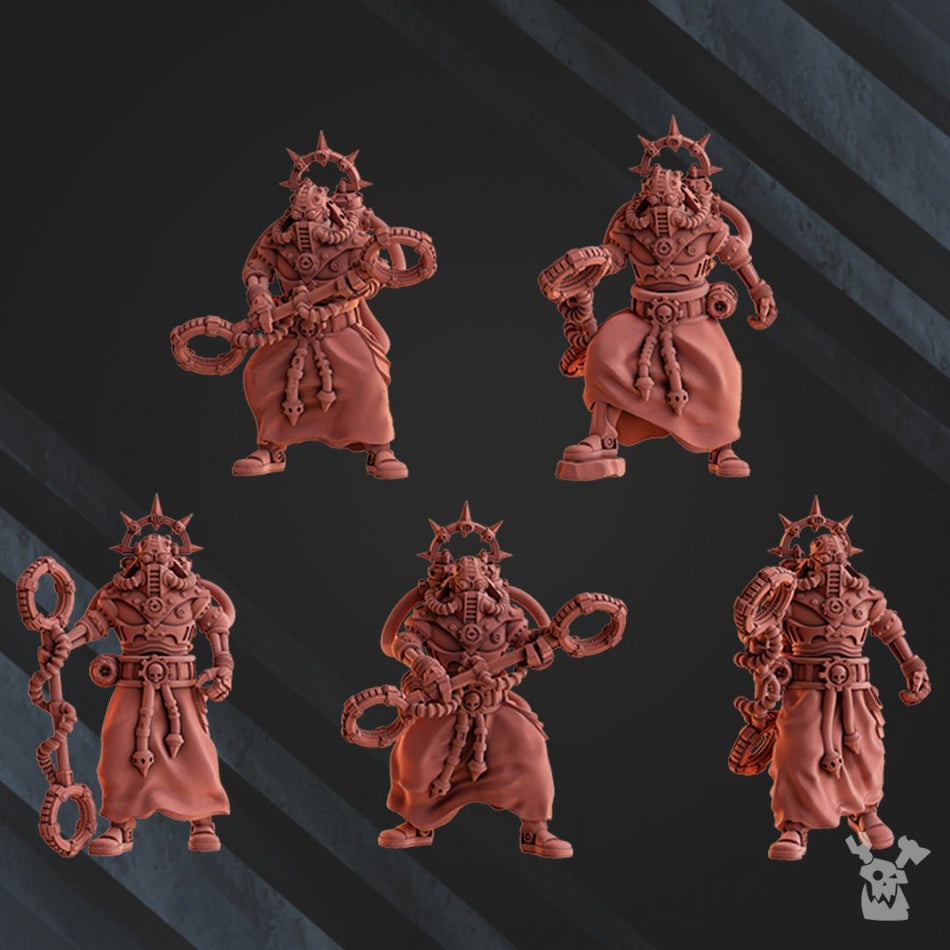 Shock-Priests (With Staff) - Machine Cult - Trisagion Models