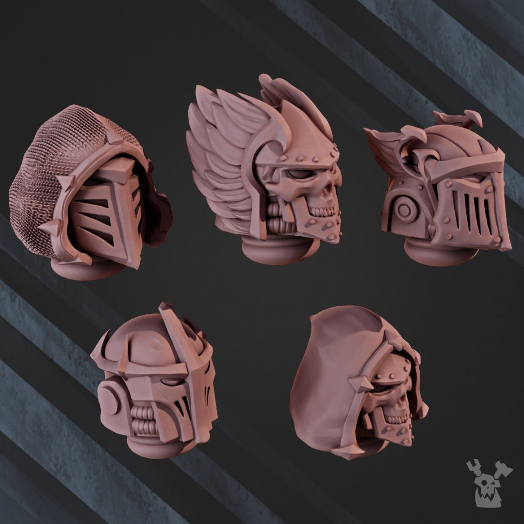 Space Crusaders Fallen Lions Head Bits Set x5 - Trisagion Models