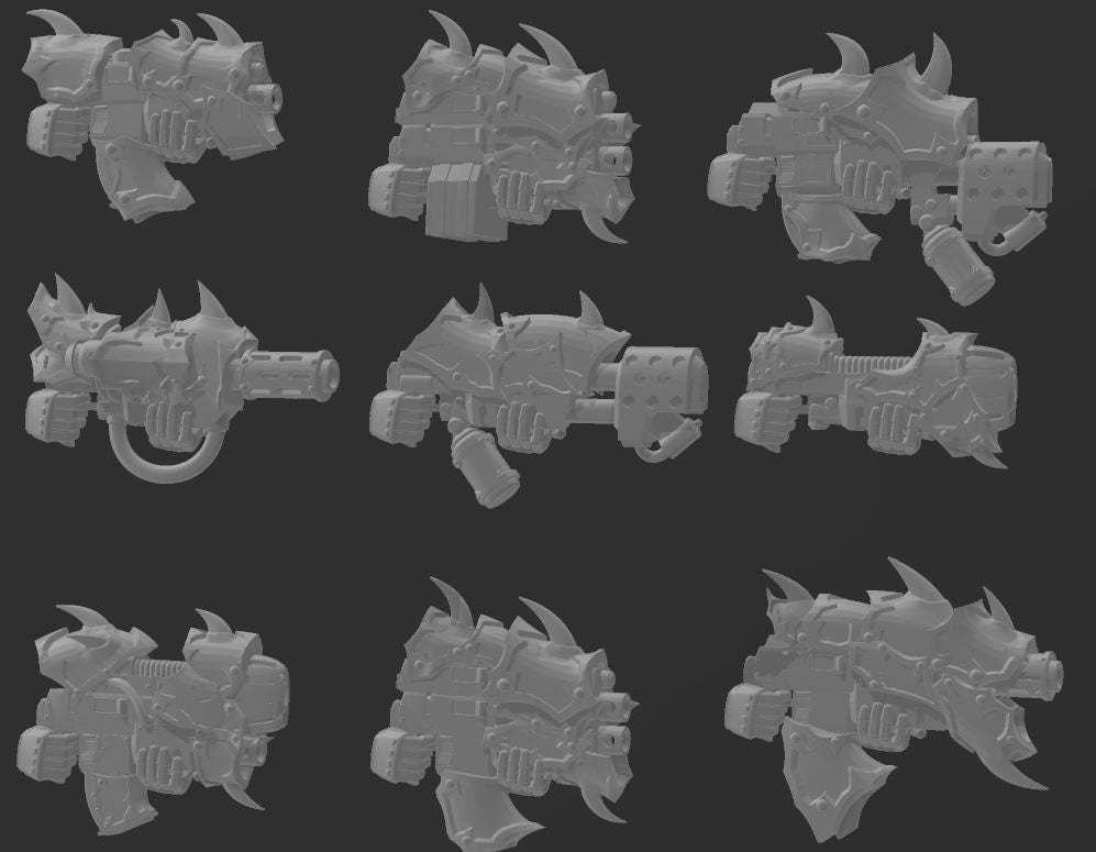 Spiked Ranged Weapon KitBash Pack - Trisagion Models