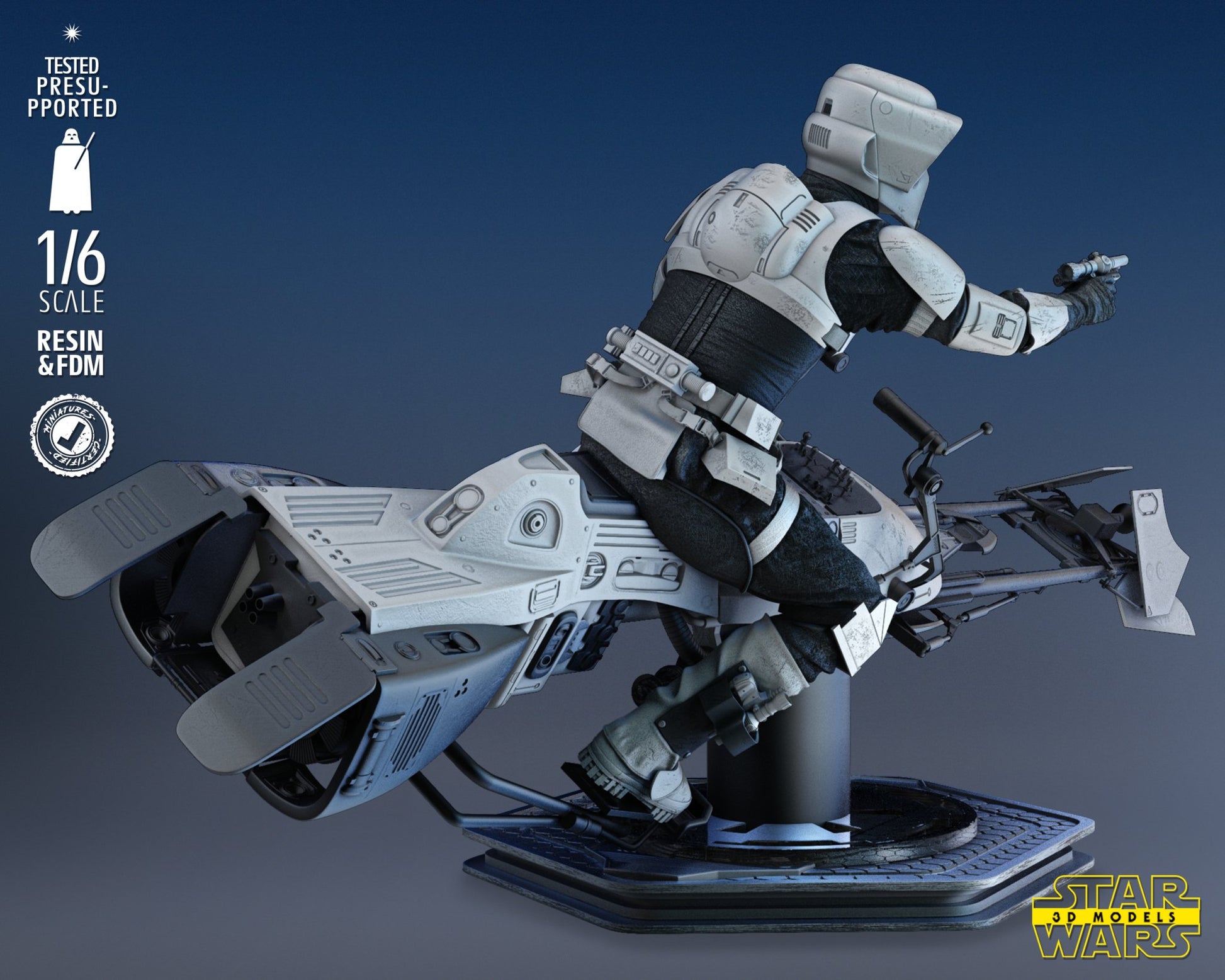 Storm Trooper Explorer Sculpture - Trisagion Models