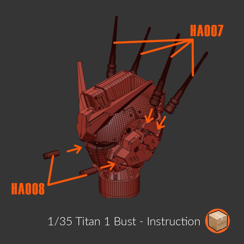 Titan 001 Heavy Arms Bust 1/35 - Trisagion Models