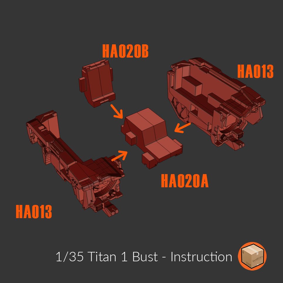 Titan 001 Heavy Arms Bust 1/35 - Trisagion Models