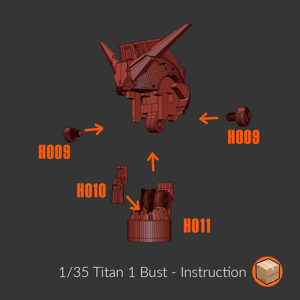 Titan 001 Heavy Arms Bust 1/35 - Trisagion Models