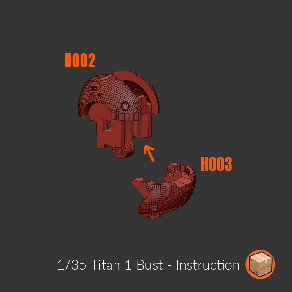 Titan 001 Heavy Arms Bust 1/35 - Trisagion Models