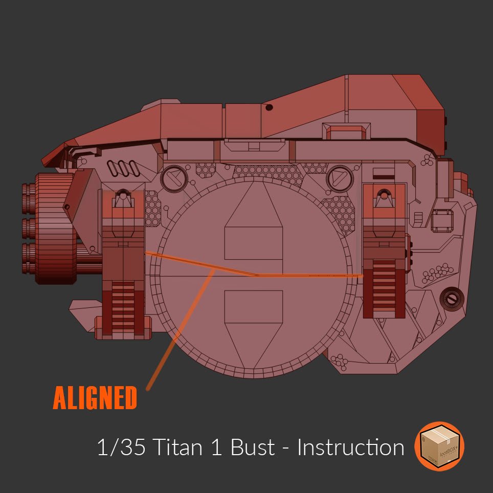 Titan 001 Heavy Arms Bust 1/35 - Trisagion Models