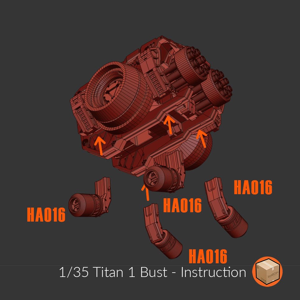 Titan 001 Heavy Arms Bust 1/35 - Trisagion Models