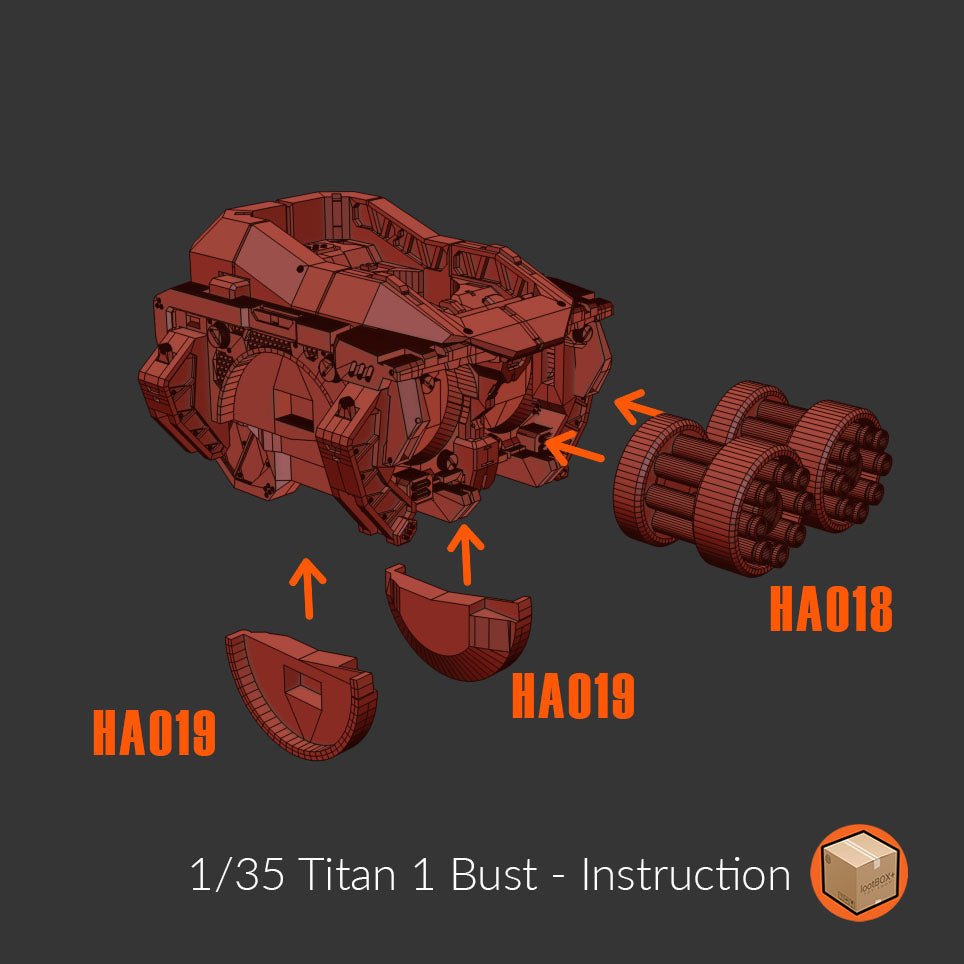 Titan 001 Heavy Arms Bust 1/35 - Trisagion Models