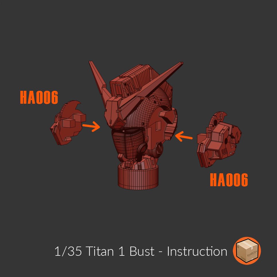 Titan 001 Heavy Arms Bust 1/35 - Trisagion Models