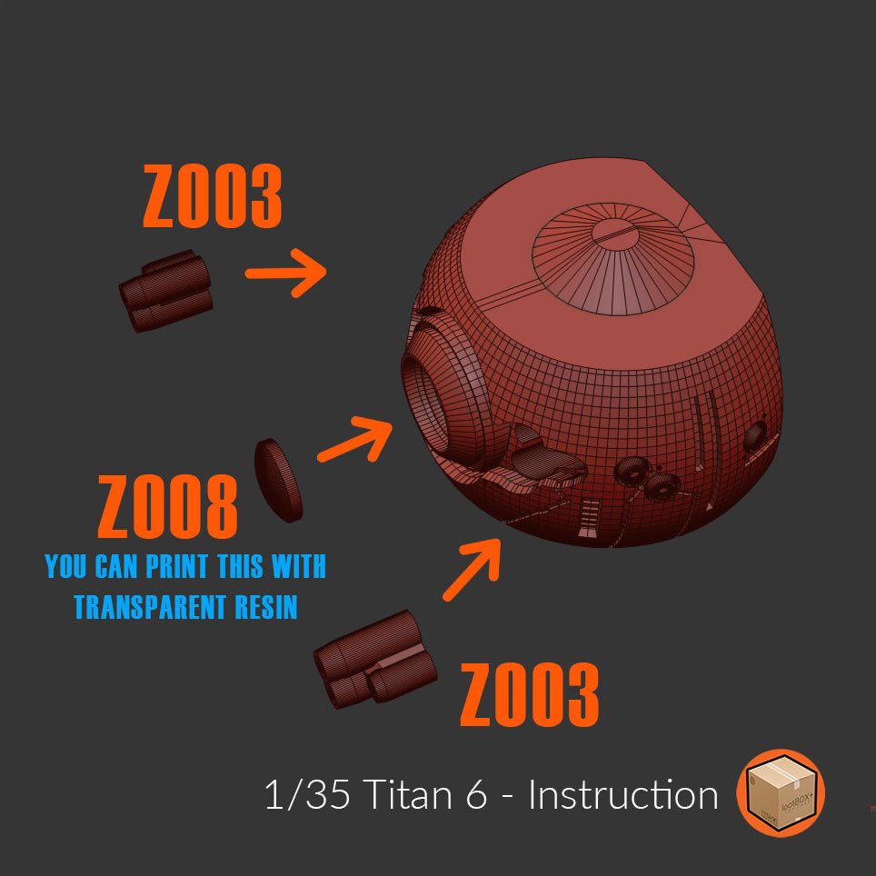 Titan 006 Zaku Bust 1/35 - Trisagion Models