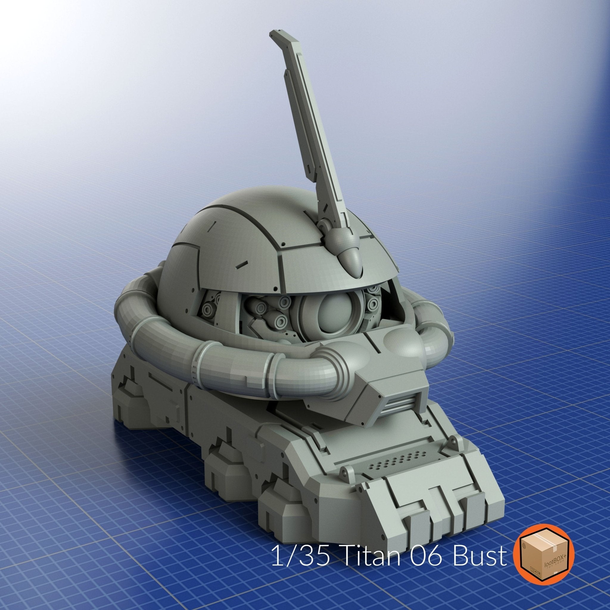 Titan 006 Zaku Bust 1/35 - Trisagion Models