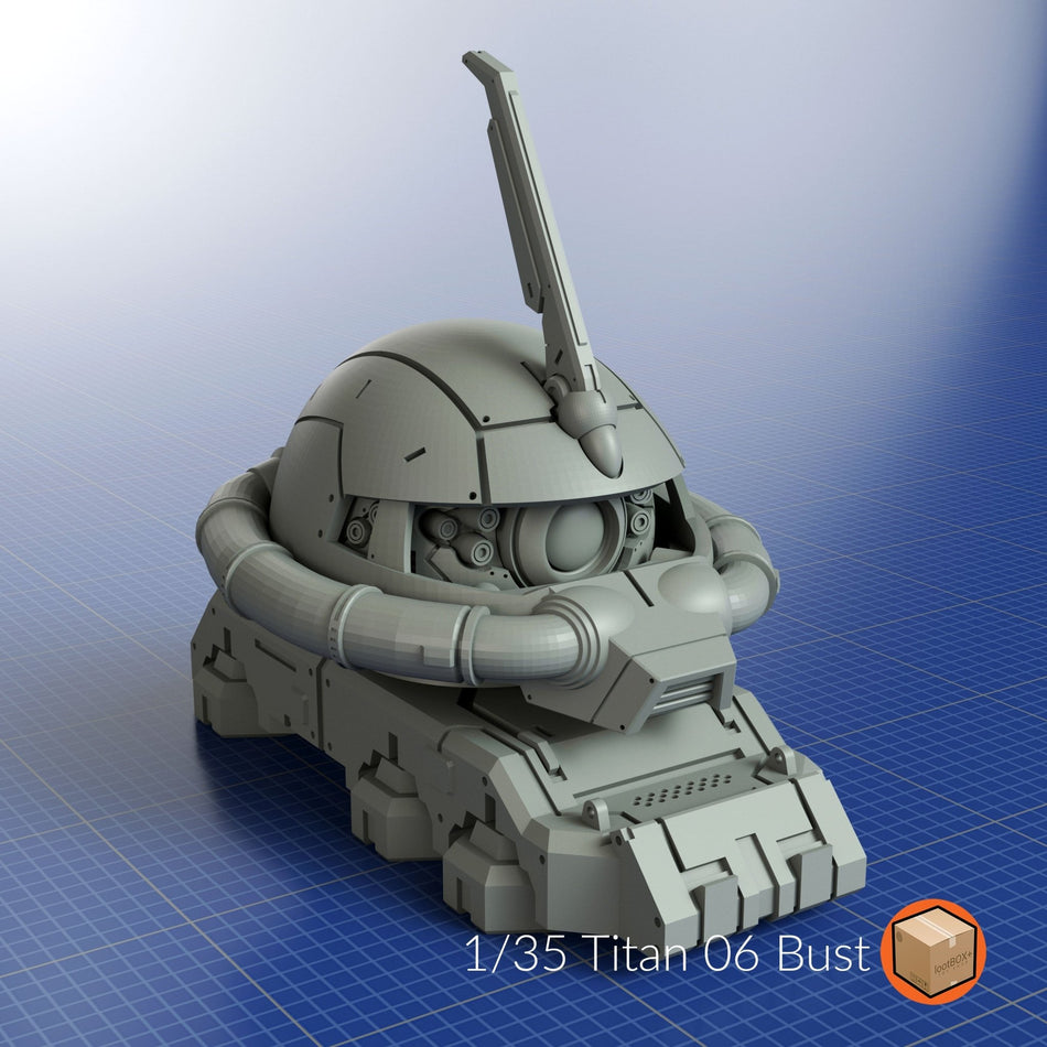 Titan 006 Zaku Bust 1/35 - Trisagion Models