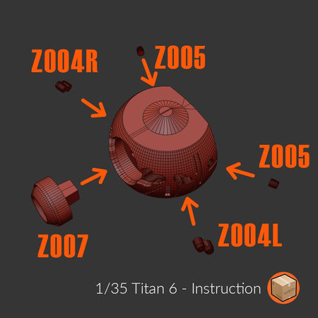 Titan 006 Zaku Bust 1/35 - Trisagion Models