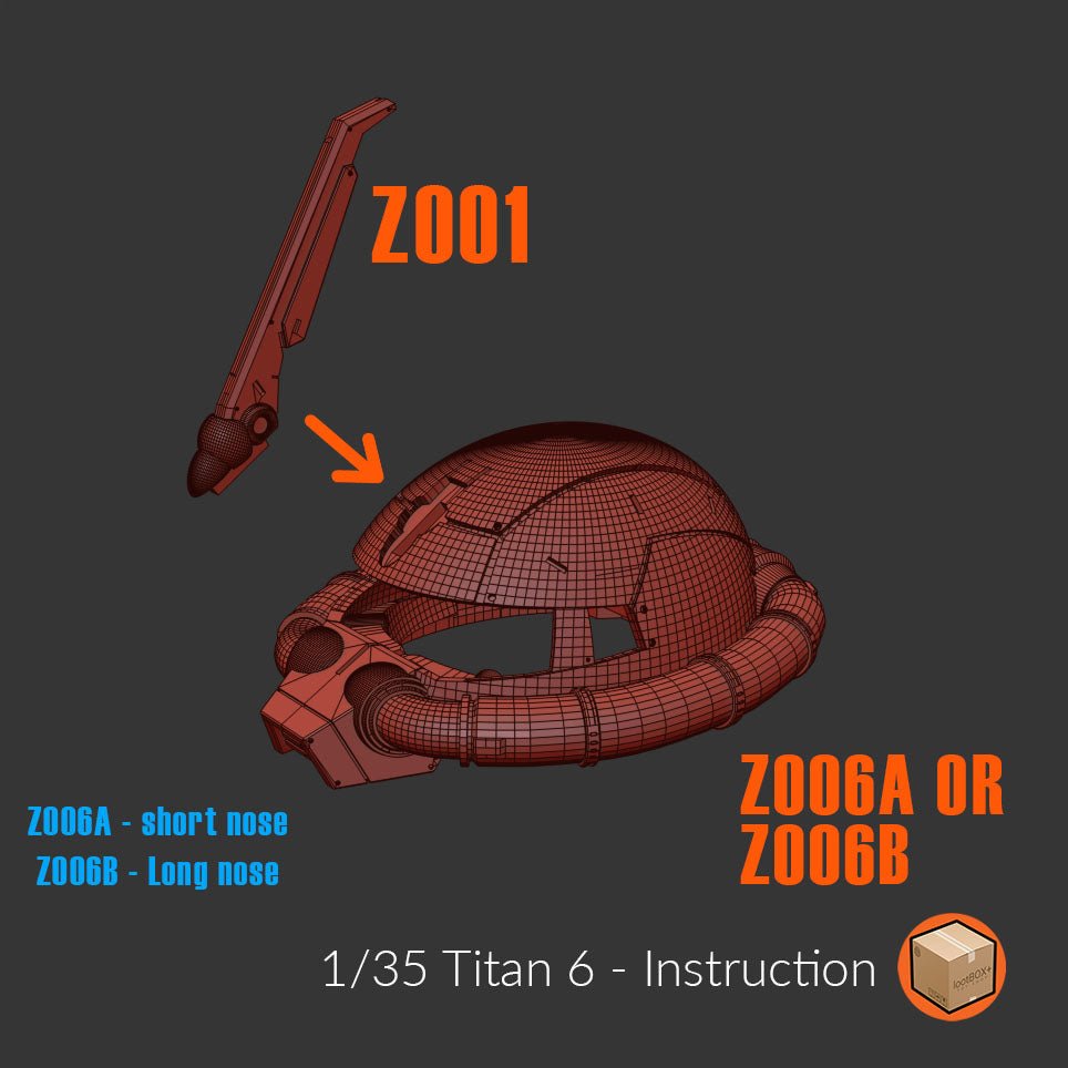 Titan 006 Zaku Bust 1/35 – Trisagion Models