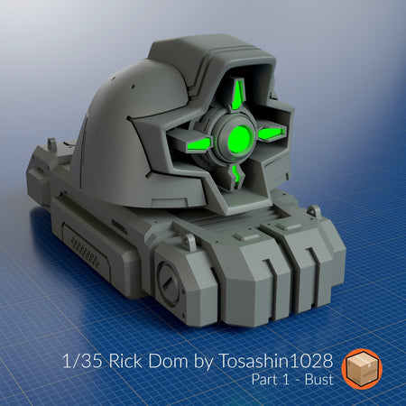 Titan 007 Rick Dom Bust 1/35 - Trisagion Models