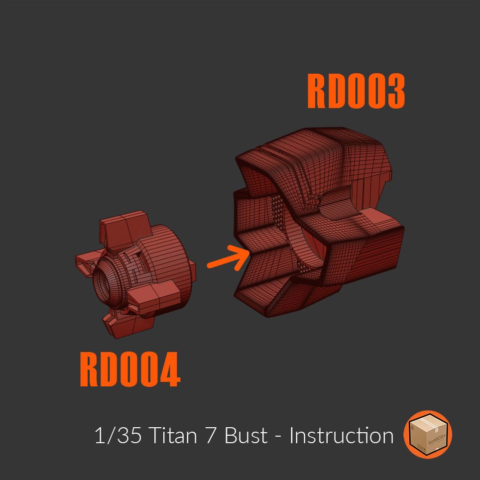 Titan 007 Rick Dom Bust 1/35 - Trisagion Models