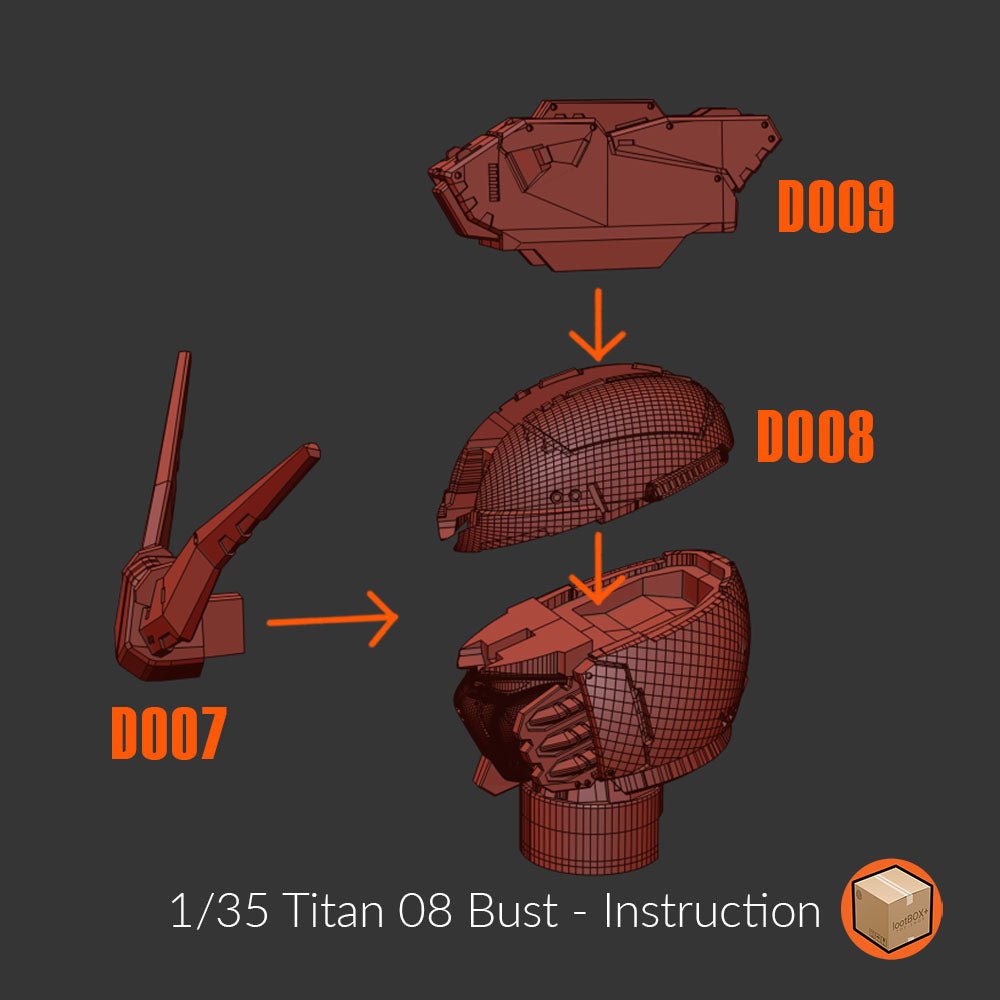 Titan 008 Deathscythe Bust 1/35 - Trisagion Models