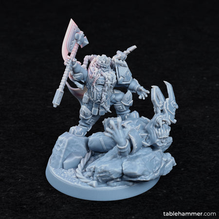 Victorious Space Dwarf King Scene - Trisagion Models