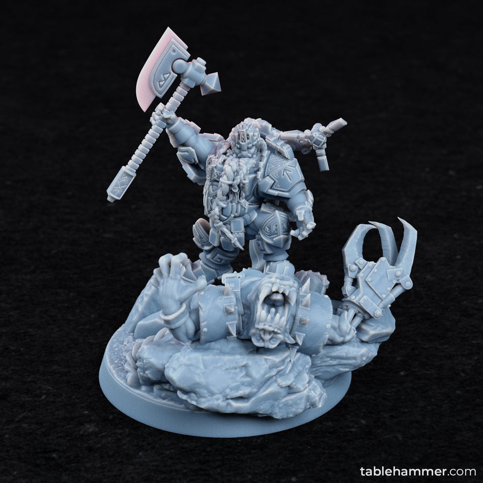 Victorious Space Dwarf King Scene - Trisagion Models