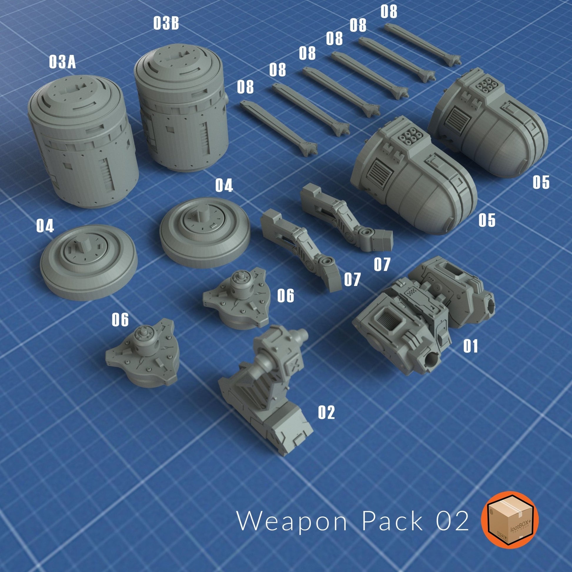 WP002 - Heavy Arms Flight Pack - Trisagion Models